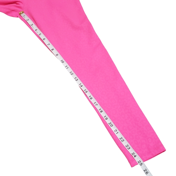 Zyia Hot Pink Leopard Light n Tight Hi-Rise Animal Print Leggings Sz 4 - Picture 7 of 10